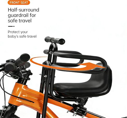 Fediman Front-Mounted Bike Child Seat for Toddlers 2-5 Years – Adjustable Height, Universal Fit for Mountain & Commuter Bikes in Kuwait