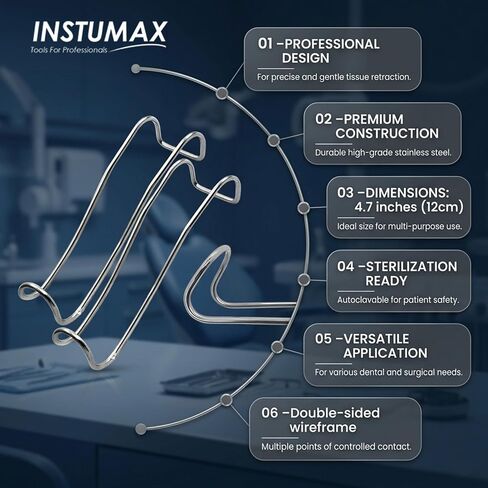 Sternberg Retractors Stainless Steel Precision Retractor Instrument Ergonomic Grip Reusable Educational Laboratory Training Hand Tool in Kuwait