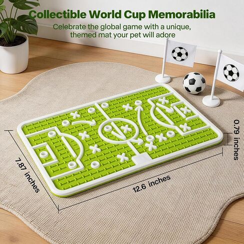 الإصدار الرسمي لكأس العالم لكرة القدم 2026، حصيرة لعق الكلاب، لعبة تغذية بطيئة للكلاب لتخفيف القلق وتخفيف القلق مع قاعدة مضادة للانزلاق للكلاب الصغيرة والمتوسطة، 12.6 × 7.9 بوصة in Kuwait