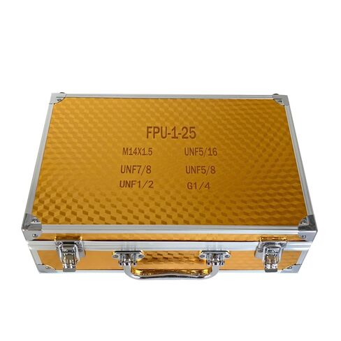 TieMin Hydraulic Nitrogen Accumulator Charging Kit, Nitrogen Fill Kit, Nitrogen Pressure Test System, Gas Charge Tools with 7 Couplings, 1 Gauges (3500PSI), and 1 Gas Hose(FPU) in Kuwait
