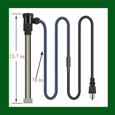 1500W Fully Submersible Water Heater of Inflatable Pool & Bathtub – Portable Immersion Electric Heater with WiFi Timer & Temp Control for Above Ground Pool, Tub, Baptistry&Bucket etc in Kuwait