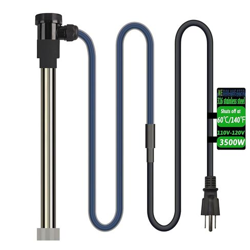 3500W 240V Fully Submersible Electric Water Heater of Baptismal Pool & Above Ground Pool – Portable Immersion Heater with Temp Control & WiFi Timer for Bathtub, Bucket, Spa, Inflatable Pool & Tub etc in Kuwait