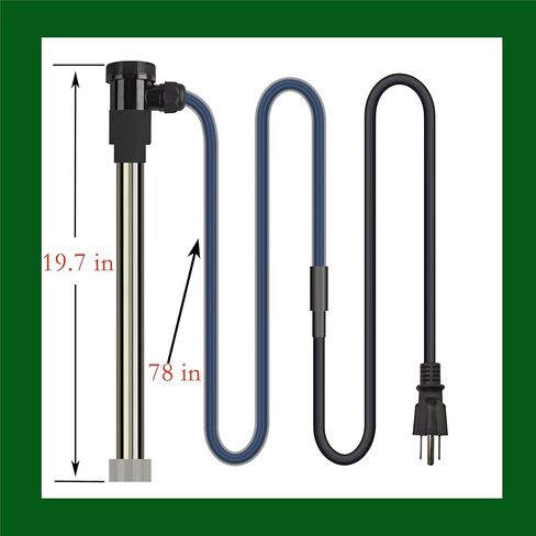 3500W 240V Fully Submersible Electric Water Heater of Baptismal Pool & Above Ground Pool – Portable Immersion Heater with Temp Control & WiFi Timer for Bathtub, Bucket, Spa, Inflatable Pool & Tub etc in Kuwait