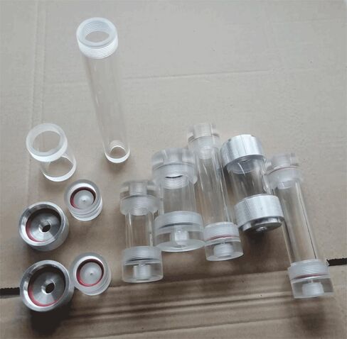 1pcs Acrylic Drying Tube - Gas Filter Tube for Chromatographic Water Removal and Purification(Aluminum Lid 40x100mm) in Kuwait