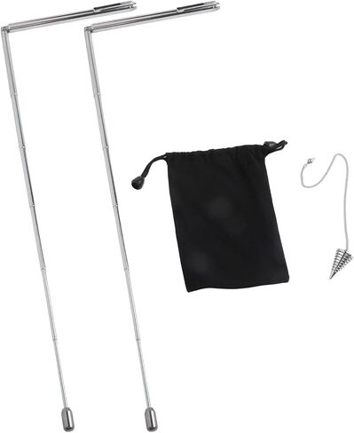 Gold Retractable Divining and Rods Variable Dowsing Healing Set with Brass Probe Set Pendulum Treasure Hunting(Gold) in Saudi Arabia