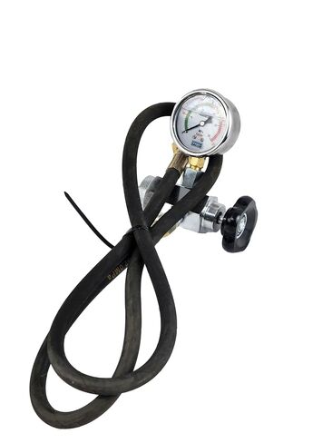 TieMin Hydraulic Nitrogen Accumulator Charging Kit, Nitrogen Fill Kit, Nitrogen Pressure Test System, Gas Charge Tools with 7 Couplings, 1 Gauges (3500PSI), and 1 Gas Hose(FPU) in Kuwait