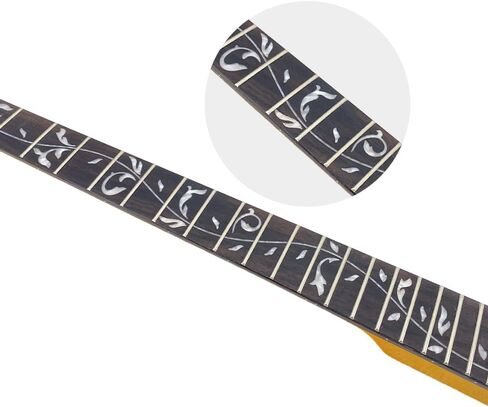 VetimobatoYellow Paint Maple Electric Guitar Neck 6 String - 20 Fret 25.5" Replacement Neck with Rosewood Fretboard, 42mm Nut Width, Big F Headstock- Bolt-On Unfinished DIY Guitar Parts in Saudi Arabia