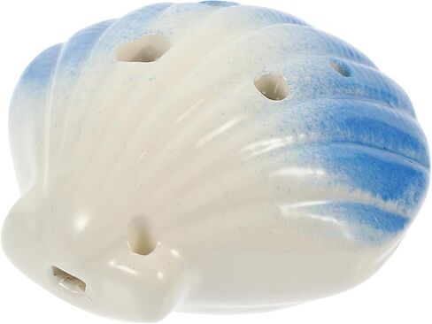 Ceramic 6-Hole Ocarina Shell Design Blue Cartoon Wind Instrument Portable Beginner and Professional Ocarina for Music Practice in Kuwait