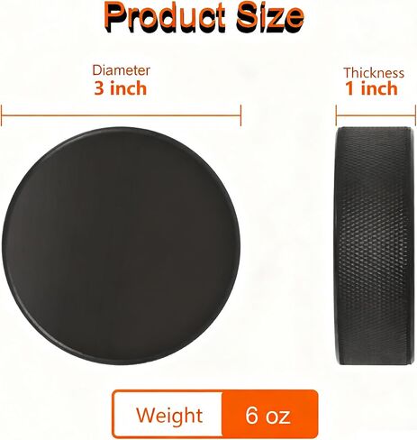 AceFox Ice Hockey Pucks for NHL-Regulation - 6oz, 3" Diameter x 1" Thick - 18-Pack Practice Pucks for Training & Games in Kuwait