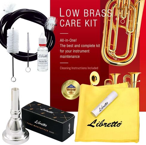 Libretto 24AW Tuba المعبرة + Libretto Low Brass مجموعة التنظيف الشاملة in Kuwait