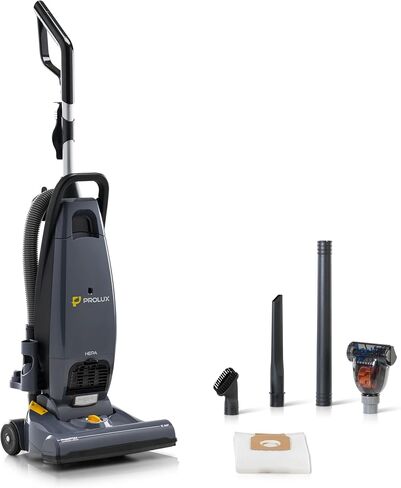 مكنسة كهربائية عمودية تجارية من Prolux Phantom Pro - ترشيح HEPA، معبأة في أكياس، شفط عالي، تنظيف عميق، خفيفة الوزن مع أدوات مدمجة بوزن 12 رطل فقط مثالية للأعمال التجارية والمهنية والصناعية in Kuwait