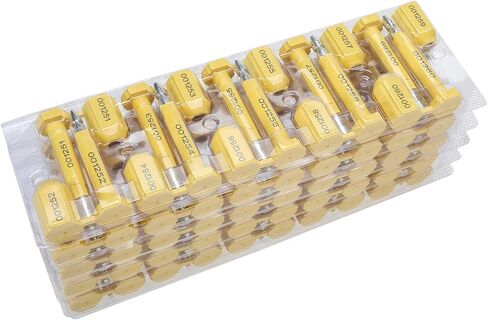 YaeMarine 100-Pack Bolt Seal Shipping Seal with Print Progressive Numbering for Cargo Containers and Truck Trailers, Cargo Container Seals in Kuwait