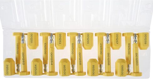 YaeMarine 100-Pack Bolt Seal Shipping Seal with Print Progressive Numbering for Cargo Containers and Truck Trailers, Cargo Container Seals in Kuwait