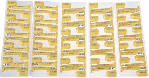 YaeMarine 100-Pack Bolt Seal Shipping Seal with Print Progressive Numbering for Cargo Containers and Truck Trailers, Cargo Container Seals in Kuwait