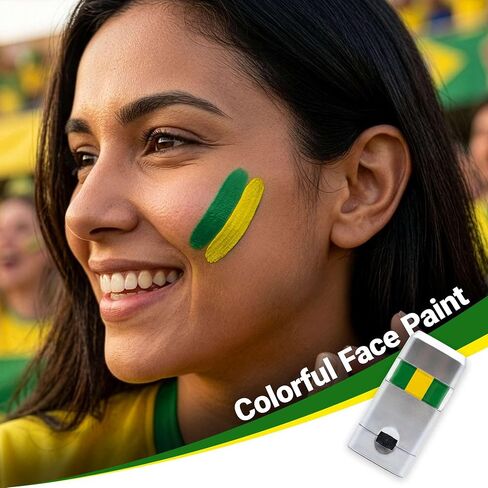 G128 World Soccer Tournament 2026 Cup Soccer Fan Set 6PCS, Brazil Fan Merch with Flag and Koozie, Accessories for Sports Parties in Kuwait