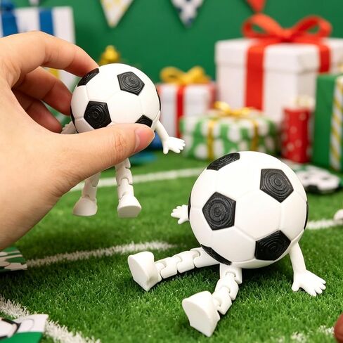 زينة سيارة مطبوعة ثلاثية الأبعاد لرجل كرة القدم، لاعب كرة قدم كرتوني صغير لكأس العالم لكرة القدم لتزيين مكتب المنزل هدية للحفلات in Kuwait
