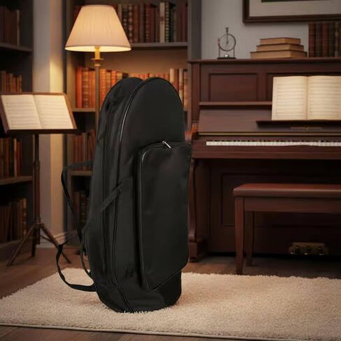 Euphonium Gig Bag Thick Sponge Padding Baritone Brass Instrument Case Backpack Straps Baritone Brass Instrument Gig Bag for Instrumentalists, Travel in Kuwait