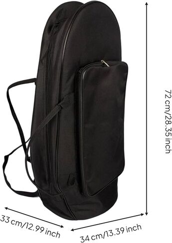 Euphonium Gig Bag Thick Sponge Padding Baritone Brass Instrument Case Backpack Straps Baritone Brass Instrument Gig Bag for Instrumentalists, Travel in Kuwait
