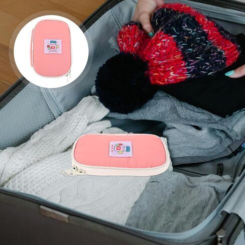 Portable Medicine Travel Bag Multiple Compartments for Easy Organization with Cartoon Design, Lightweight Nylon Material for Outdoor and Travel Use in Kuwait