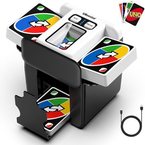 UBeesize Automatic Card Shuffler, Rechargeable 1-4 Deck Card Shuffler with Dual Modes, Portable Shuffling Machine for Poker, UNO, Blackjack & Card Games in Kuwait