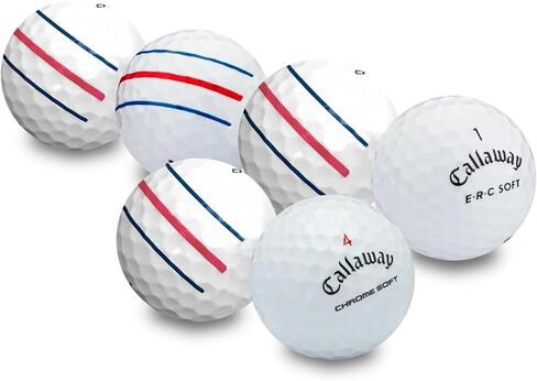 48 كرة جولف مستعملة - معاد تدويرها لمزيج Callaway Triple Track - حالة جيدة - تتضمن حقيبة شبكية - كرات جولف مستدامة وصديقة للميزانية - بيضاء in Kuwait