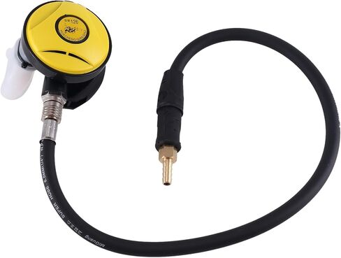 Scuba Diving Diver Regulator Diving Snorkel Tube Snorkeling Equipment Pressure Reducer 2Nd Dive Diving Regulator-Yellow in Kuwait