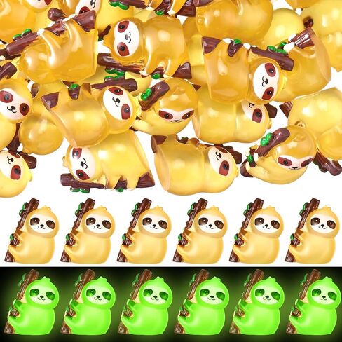 24 PCS راتنجات صغيرة راتنجات الكسلان توهج في حيوانات راتنج الكسل المظلم بشكل كبير شخصيات صغيرة مضيئة للشخصيات الصغيرة للمناظر الطبيعية الحديقة الدقيقة إخفاء الحرف أكواق الحوض in Kuwait
