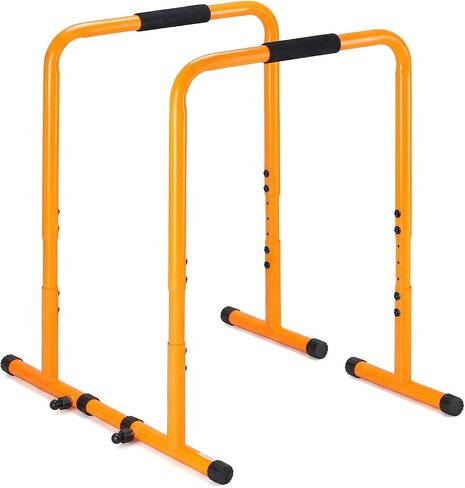 OLIXIS Dip Bar, Adjustable Heavy Duty Dip Station with Soft Foam Handles | Stabilizer Parallel Parallette Bar Fitness Equipment for Home, Gym, Patio, Office in Kuwait