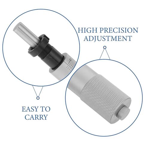 Generic Precision Micrometer Head 0-25mm with Flat Tip for Bore and Electronic Components Measurement, Aluminum Alloy, Compact and Portable Workshop Precision Instrument for Metalworking in Kuwait