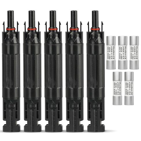 CNLonQ 15A Solar Fuse Holder Inline IP67 Waterproof Outdoor with 10x38mm Fuse for Solar Panel and Solar Controller DC1000V 2pcs in Kuwait