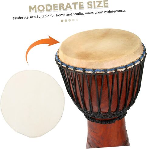 Milisten 2Pcs Goat Skin Rawhide Drum 11.81In Replacement for Djembe Darbuka Doumbek Frame Percussion Instruments Acoustic Repair in Kuwait