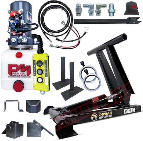3 Ton (PF-310) Hydraulic Dump Trailer Scissor Hoist, Dump Kit for Pickup Truck (6,000 lb) Lift Dump Bed Kit with 12VDC Hydraulic Pump | Premium Kit | Suitable for Trailer Trucks in Kuwait