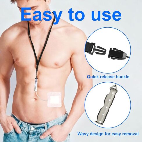 Peritoneal Dialysis Catheter Holder for Baxter - 2 Adjustable Neck Ties, Secure Fixation, Quick-Drying Accessory - Suitable for Most Users in Kuwait