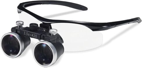 Dental Loupe 3.5X, Optical Magnifying Glasses for Dentistry, Magnifier for All Purpose(Black) in Kuwait