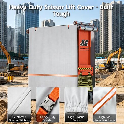 غطاء رفع المقص، يناسب JLG، وGenie، وUpright، وSkyjack، وغيرها من العلامات التجارية. مصنوع من قماش أكسفورد 600D عالي التحمل ومقاوم للماء، ويمكن استخدامه بدون تفكيك. (75 طولًا × 34 عرضًا × 87 ارتفاعًا) in Kuwait