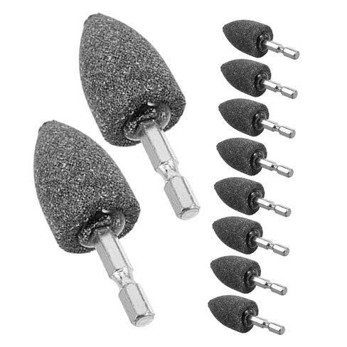 SEWACC 10pcs 25mm Hex Shank Tapered Grinding Stones Mounted Grinding Wheel for Rotary Tool Drill Accessories Multipurpose Sharpening and Polishing Bits for DIY Repair in Kuwait