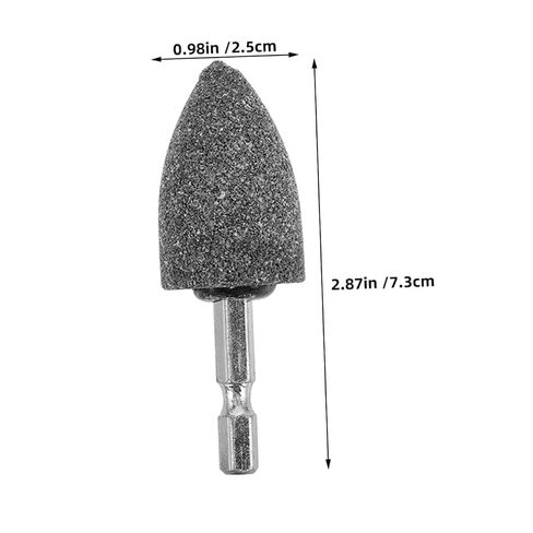 SEWACC 10pcs 25mm Hex Shank Tapered Grinding Stones Mounted Grinding Wheel for Rotary Tool Drill Accessories Multipurpose Sharpening and Polishing Bits for DIY Repair in Kuwait