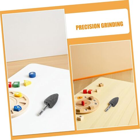 SEWACC 10pcs 25mm Hex Shank Tapered Grinding Stones Mounted Grinding Wheel for Rotary Tool Drill Accessories Multipurpose Sharpening and Polishing Bits for DIY Repair in Kuwait