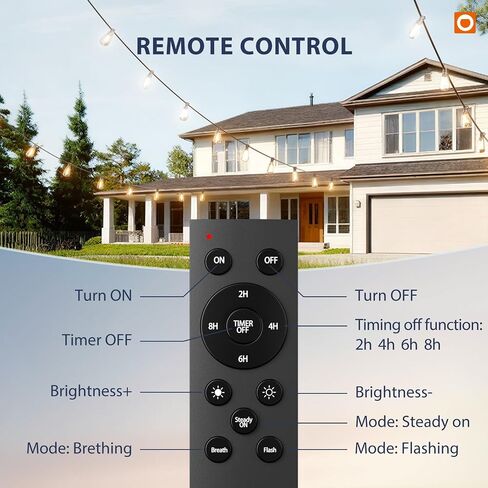 addlon Replacement Adapter and Remote Control for String Ligts 12W Black, Only Compatible with Our String Lights in Kuwait