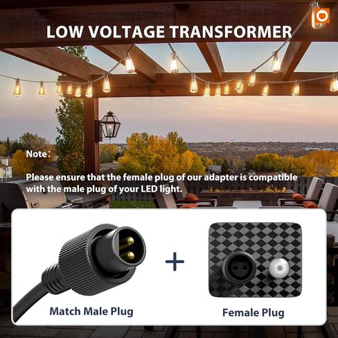 addlon Replacement Adapter and Remote Control for String Ligts 12W Black, Only Compatible with Our String Lights in Kuwait