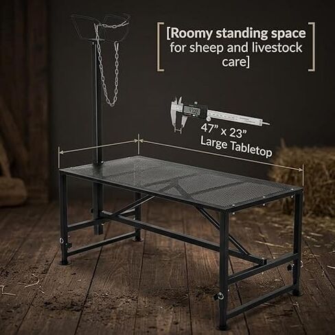 Generic Goat Rack Black Storage Rack, Durable Professional Animal Feeding Stand, Stable Black Finish, Reliable Farm Use for Goats, Livestock Feeding and Barn Organization in Kuwait