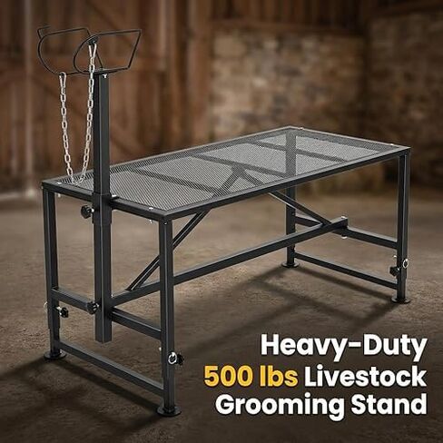 Generic Goat Rack Black, Durable Goat Feeding Rack, Professional Stable Feed Holder, Reliable Black Metal Design, Easy-Access Livestock Feeding Solution for Barn, Farm, and Pen Use in Kuwait