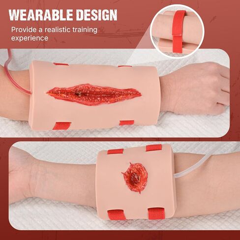 Wearable Bullet & Laceration Wound Packing Training Kit, Stop the Bleeding Training Kit for Wound Dressing Training in Kuwait