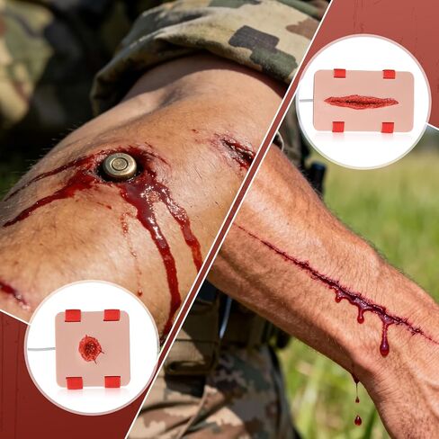 Wearable Bullet & Laceration Wound Packing Training Kit, Stop the Bleeding Training Kit for Wound Dressing Training in Kuwait