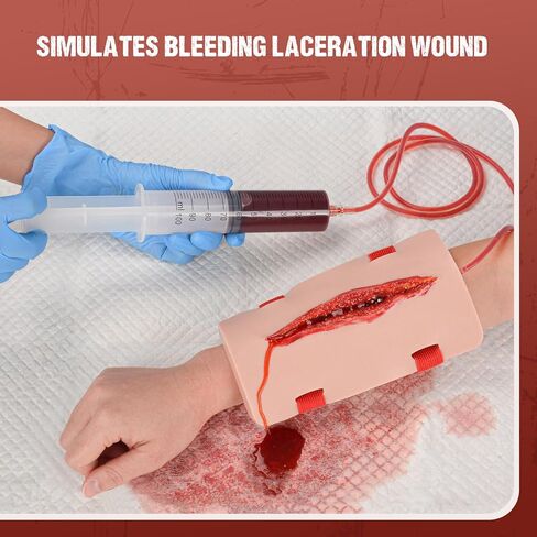 Wearable Bullet & Laceration Wound Packing Training Kit, Stop the Bleeding Training Kit for Wound Dressing Training in Kuwait