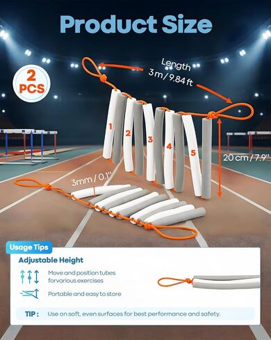 2 Pack High Jump Bungee Cord – 9.9Ft Long High Jump Training Equipment, Field Track Jumping Crossbars Accessories for Pole Vault and High Jump Practice, Track Meets, Home Gyms, Athlete Training in Saudi Arabia