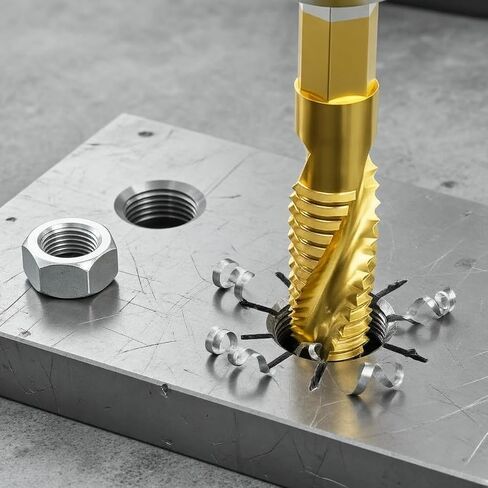 6PCS Hex Shank Combination Drill and Tap Set, Spiral Thread Taper Composite Drilling Screw Tapping Tool Set Kit in Kuwait