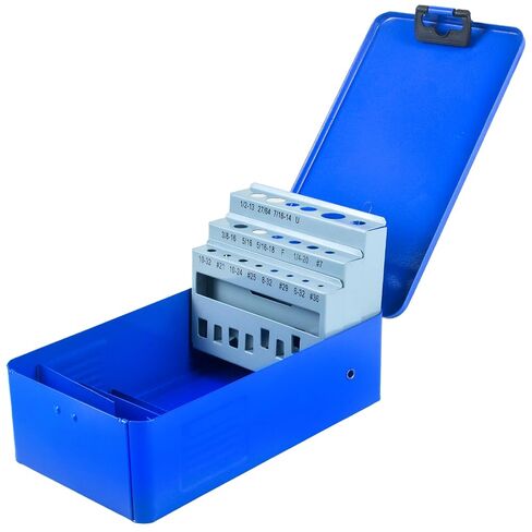 Tap and Drill Index/Case, Tap Drill Bit Index Box, Empty Metal Case for #6-32 - 1/2"-13 UNC (9 Sizes) in Kuwait