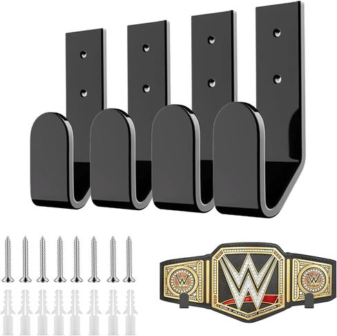 Wrestling Championship Belt Display Holder - Horizontal Wall Mount for Boxing & Martial Arts Belts, Title Belts Organizer Holder for Wall, WWE-Style Title Hanger in Kuwait