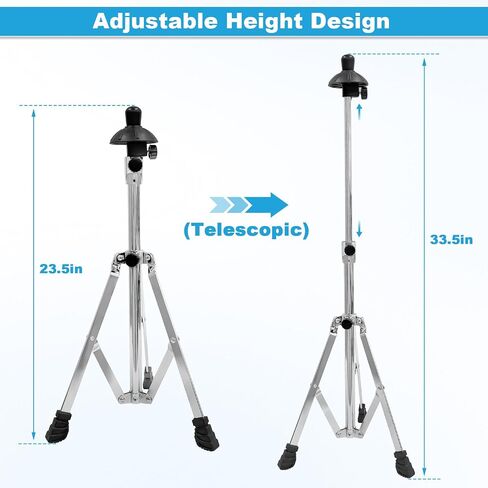 Earthtec Silver Folding Trombone Stand Retractable Height Adjustment, Triangular Stable Construction for Standard-sized Trombone in Saudi Arabia